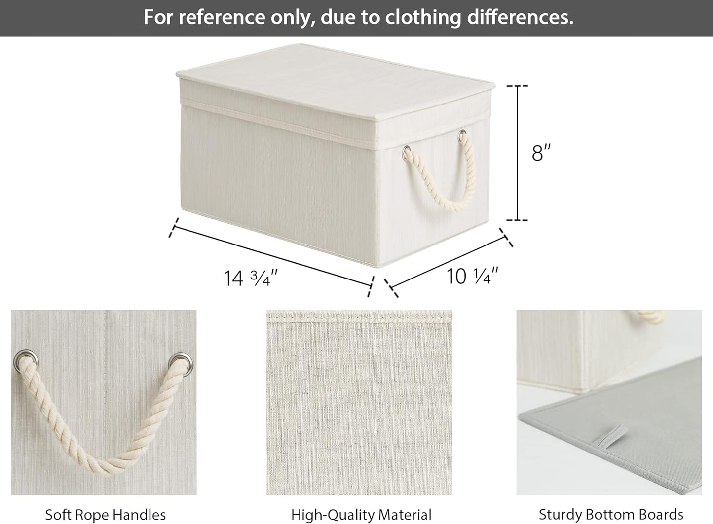 BINS: Pack of 3 Foldable with Lids (Color Options)