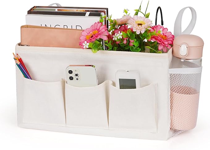bedside caddy organization dorm