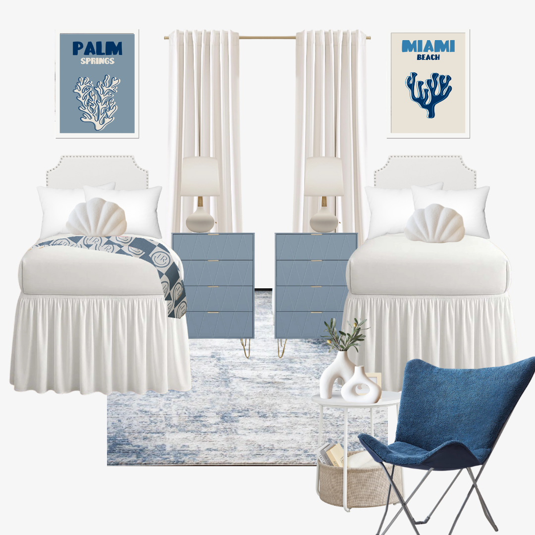 Coastal dorm decor
