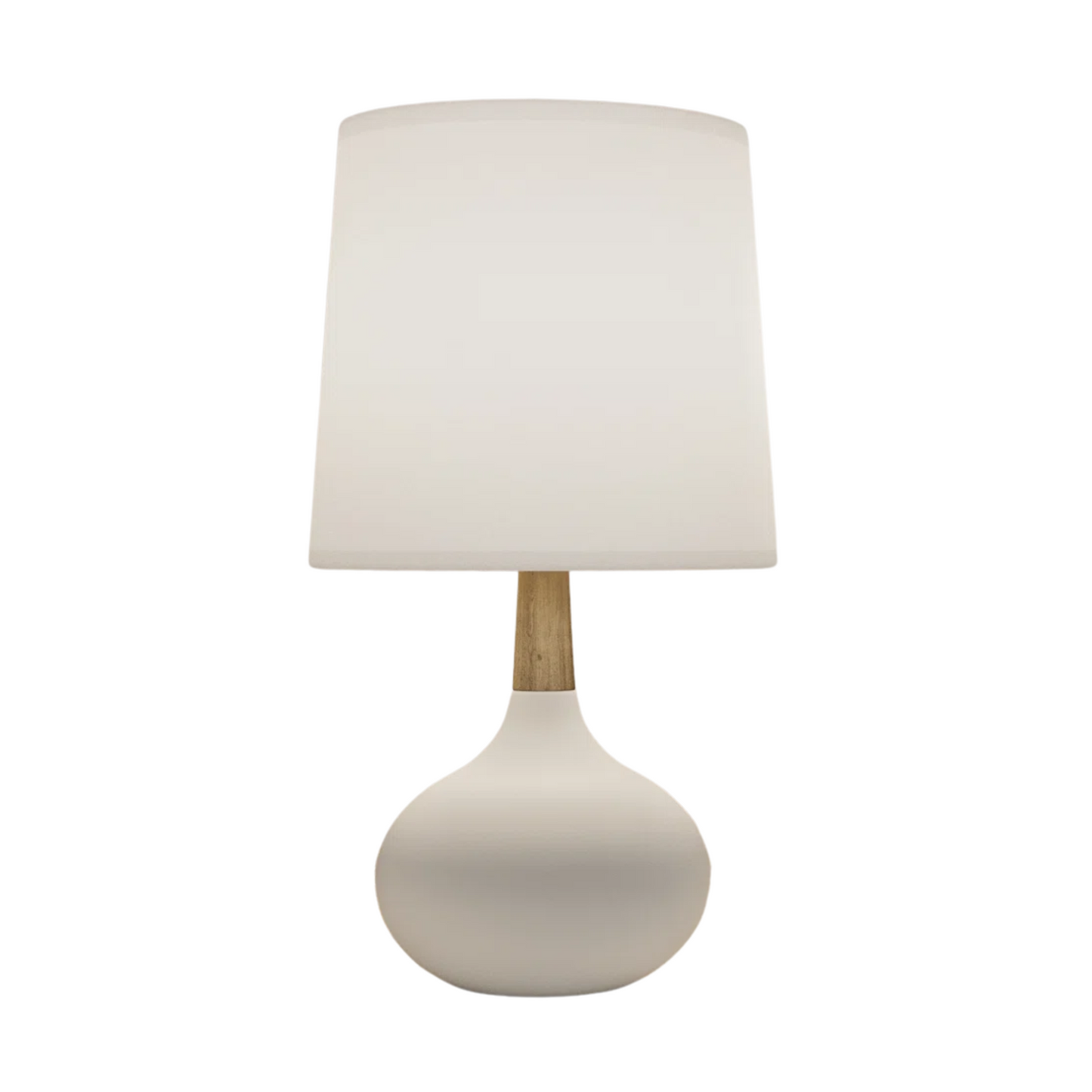 Modern white and wood table lamp 