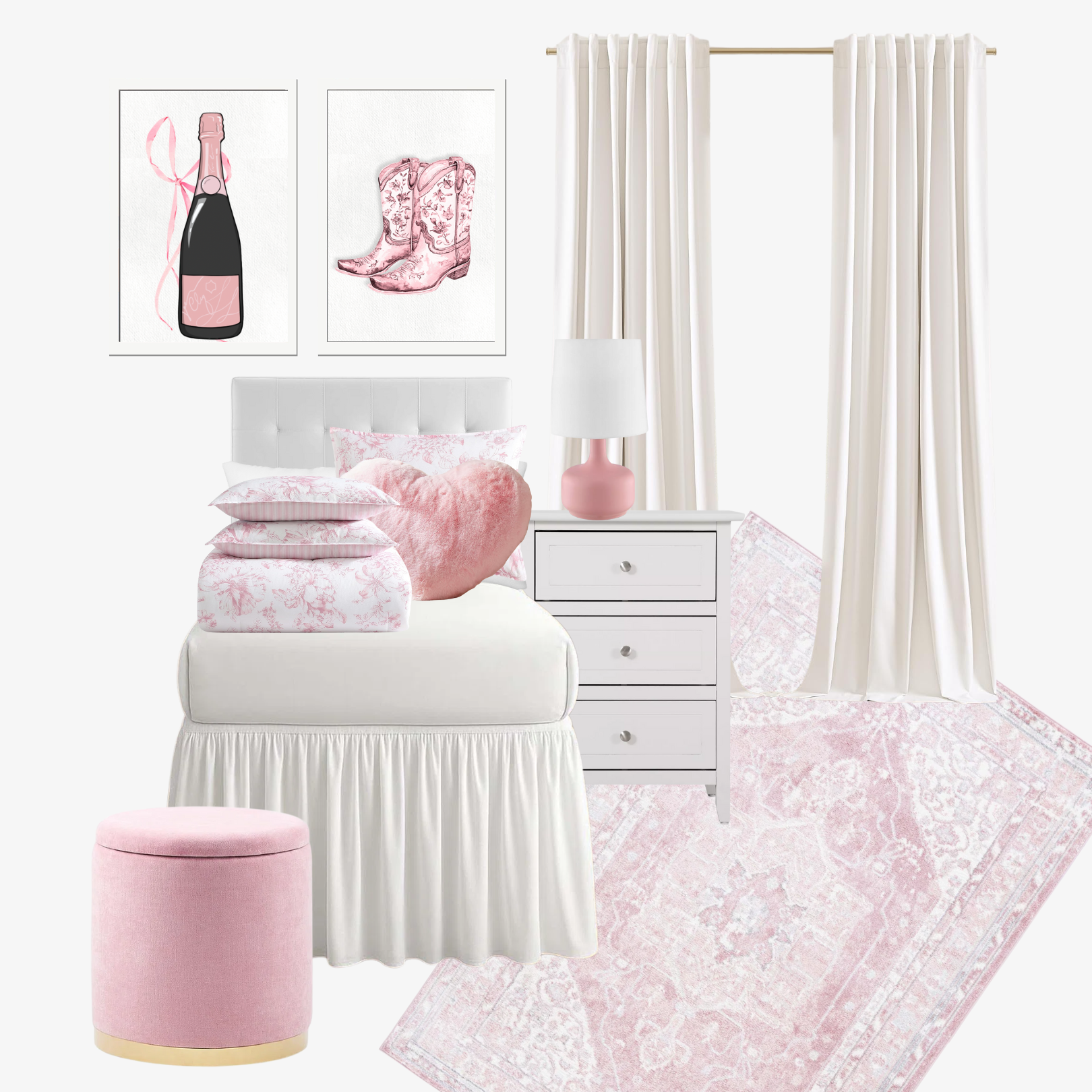 Cottage core dorm decor inspo