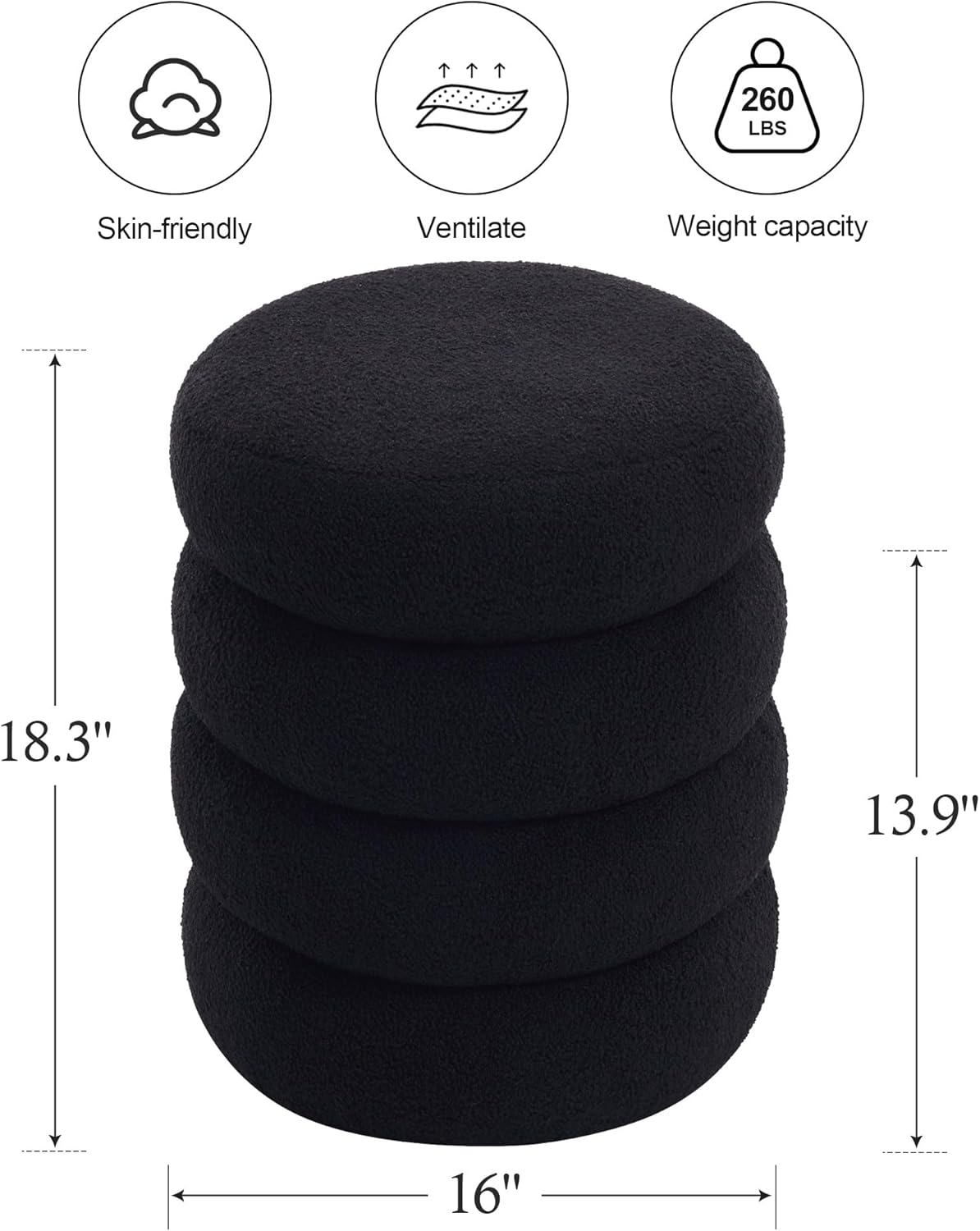 Dorm ottoman with dimensions