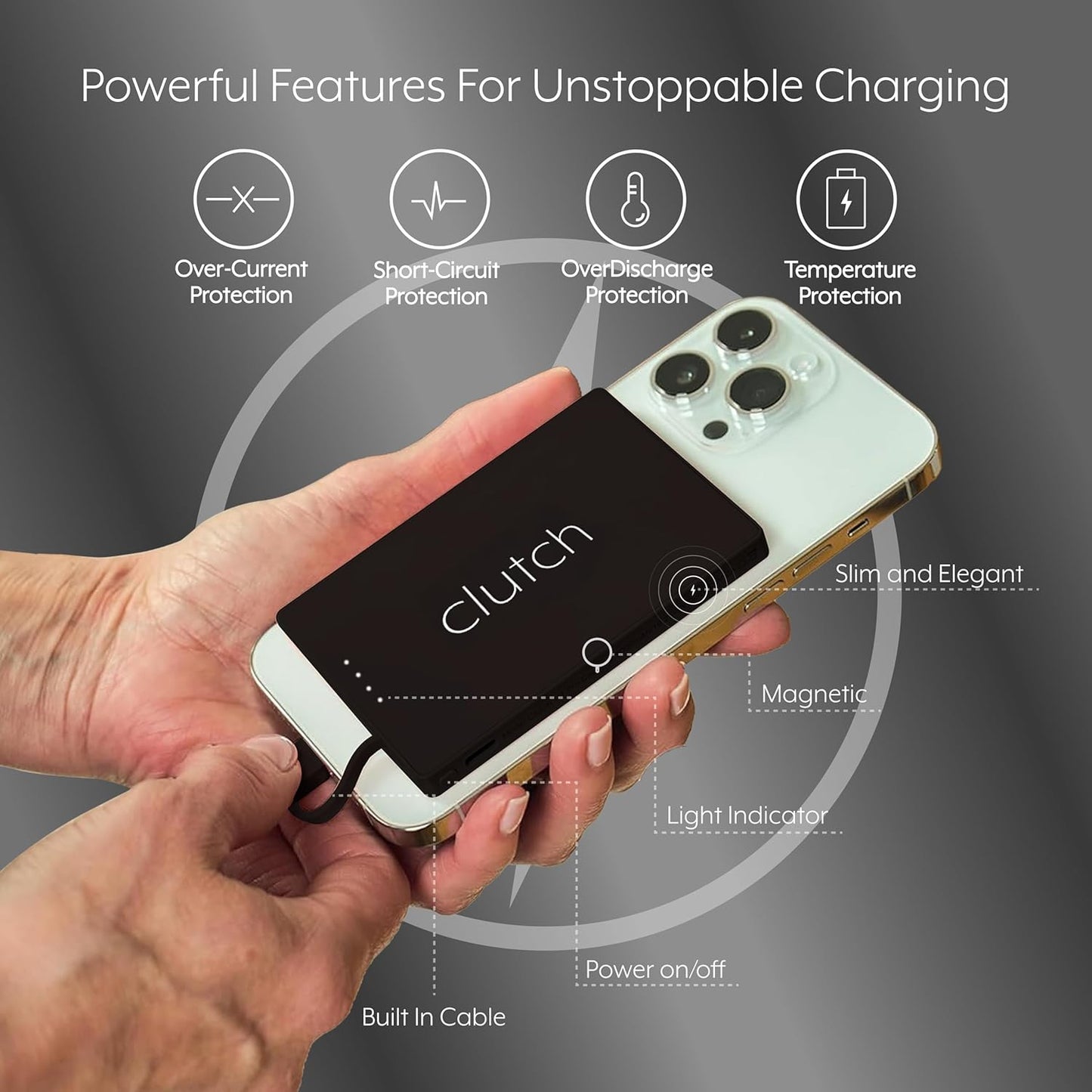 PORTABLE CHARGER: Slim Clutch USB-C