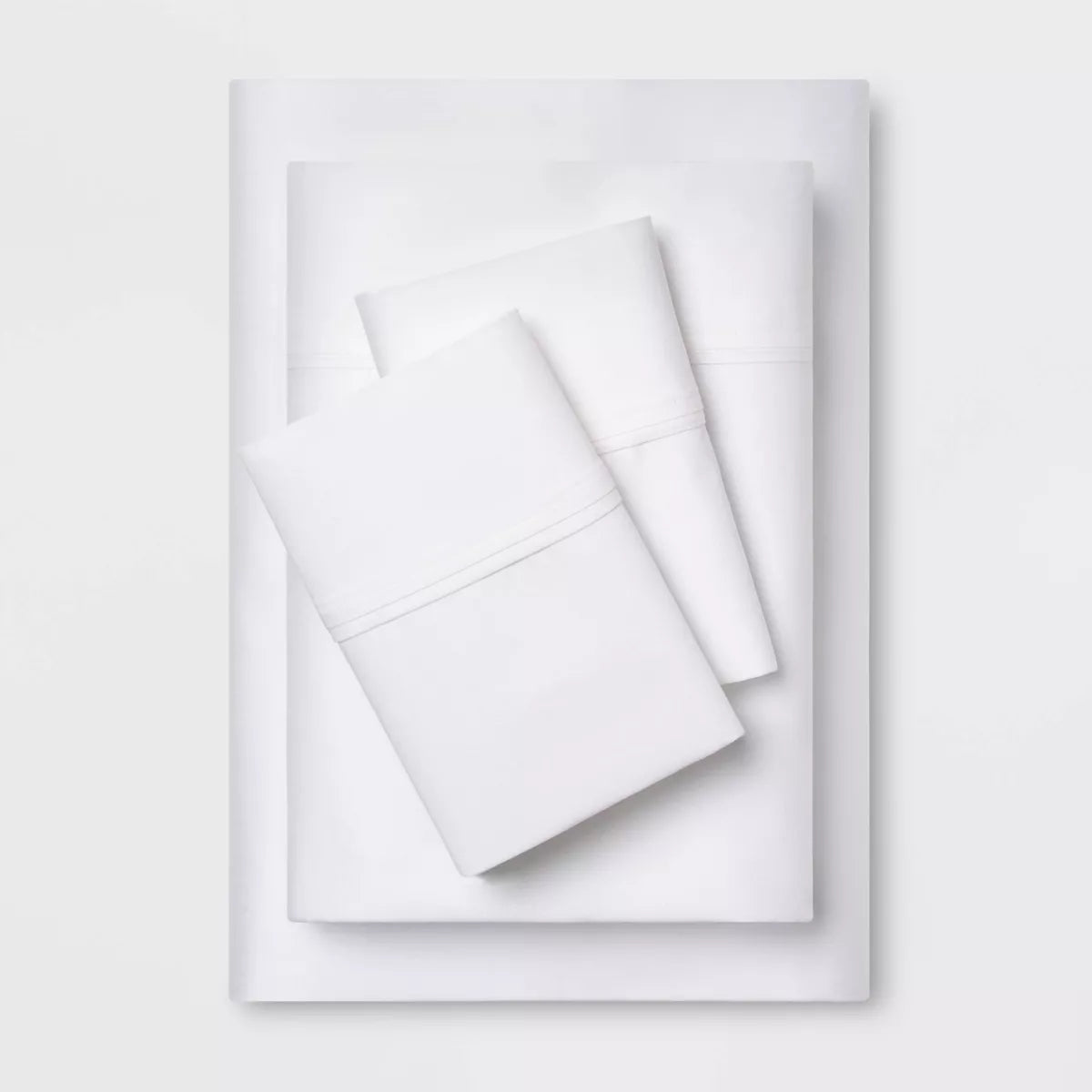 100% cotton, Target 400 thread count, sateen twin xl dorm sheets in cream