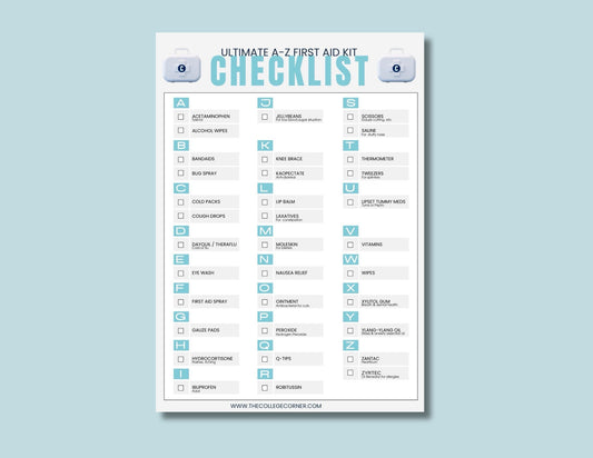 ULTIMATE A-Z FIRST AID KIT CHECKLIST (Copy)
