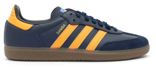 WHAT TO WEAR FOR GAME DAY: SAMBAS | Navy and Yellow