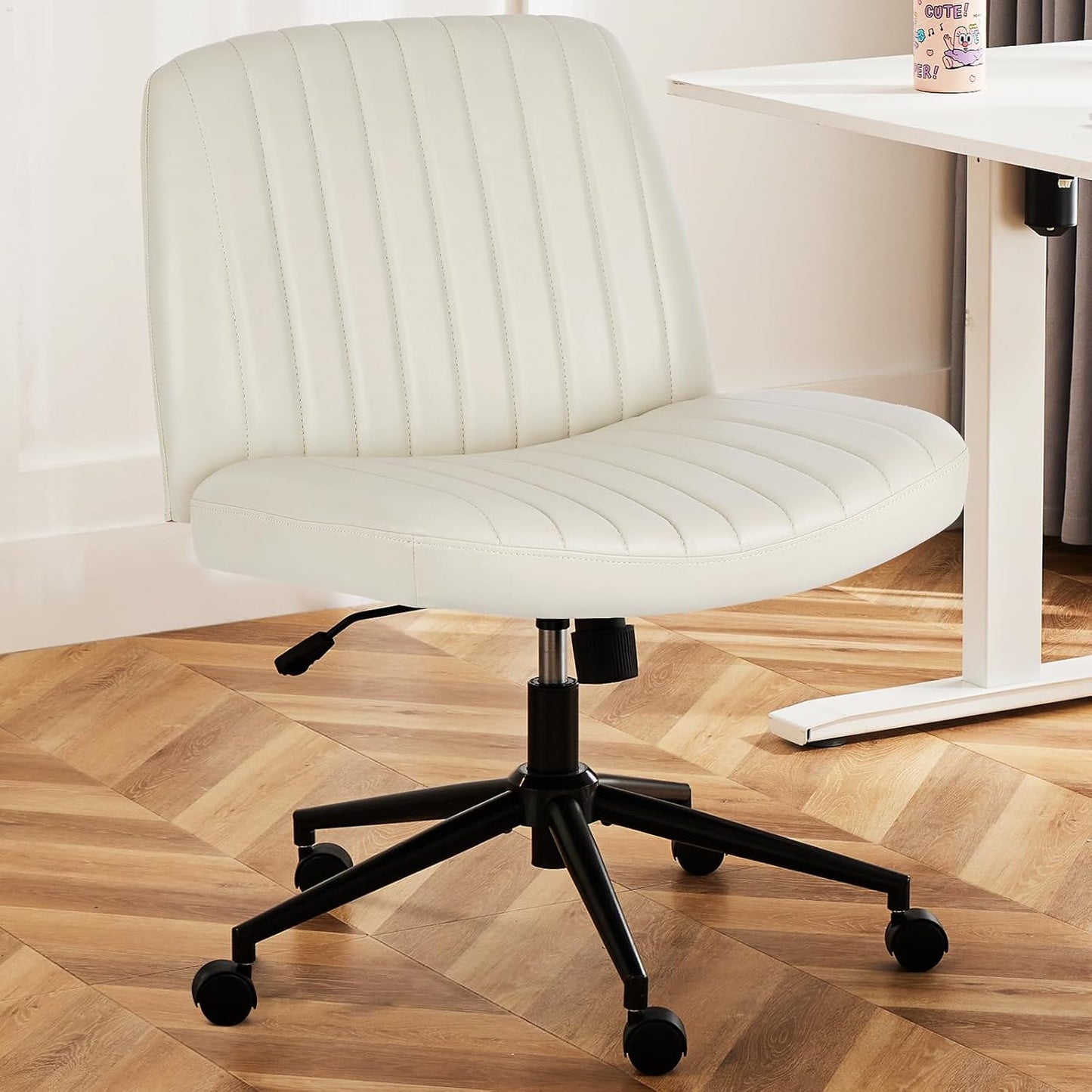 Dorm criss cross desk chair in ivory