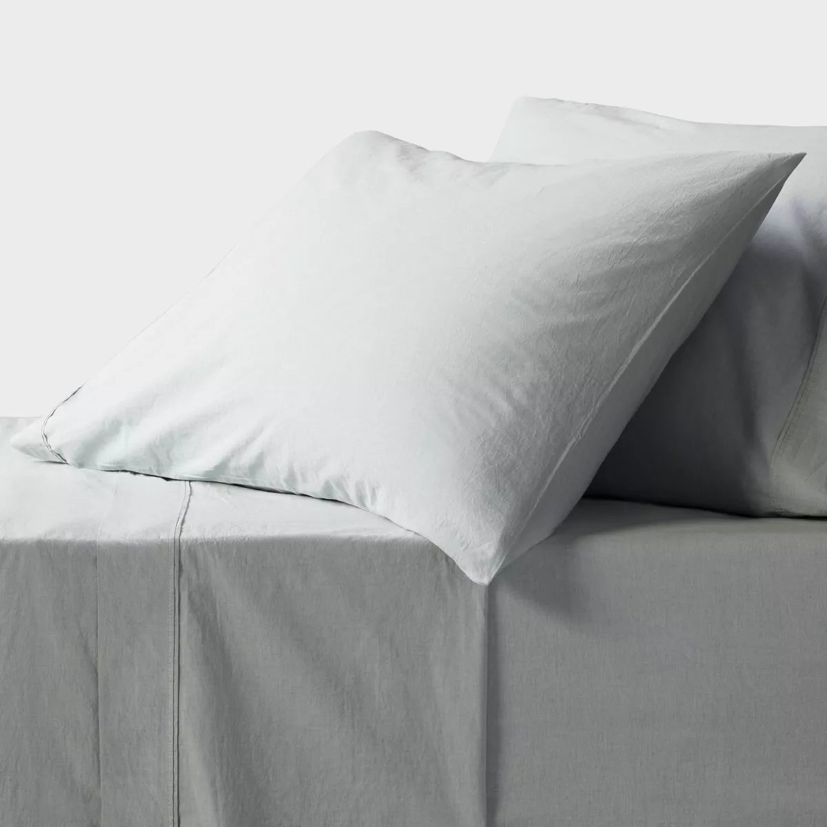 100% cotton percale, Target 350 thread count, twin xl dorm sheets in gray