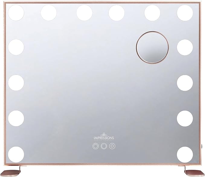 Impressions Vanity Hollywood Tri-Tone Plus Makeup Mirror for dorm vanity