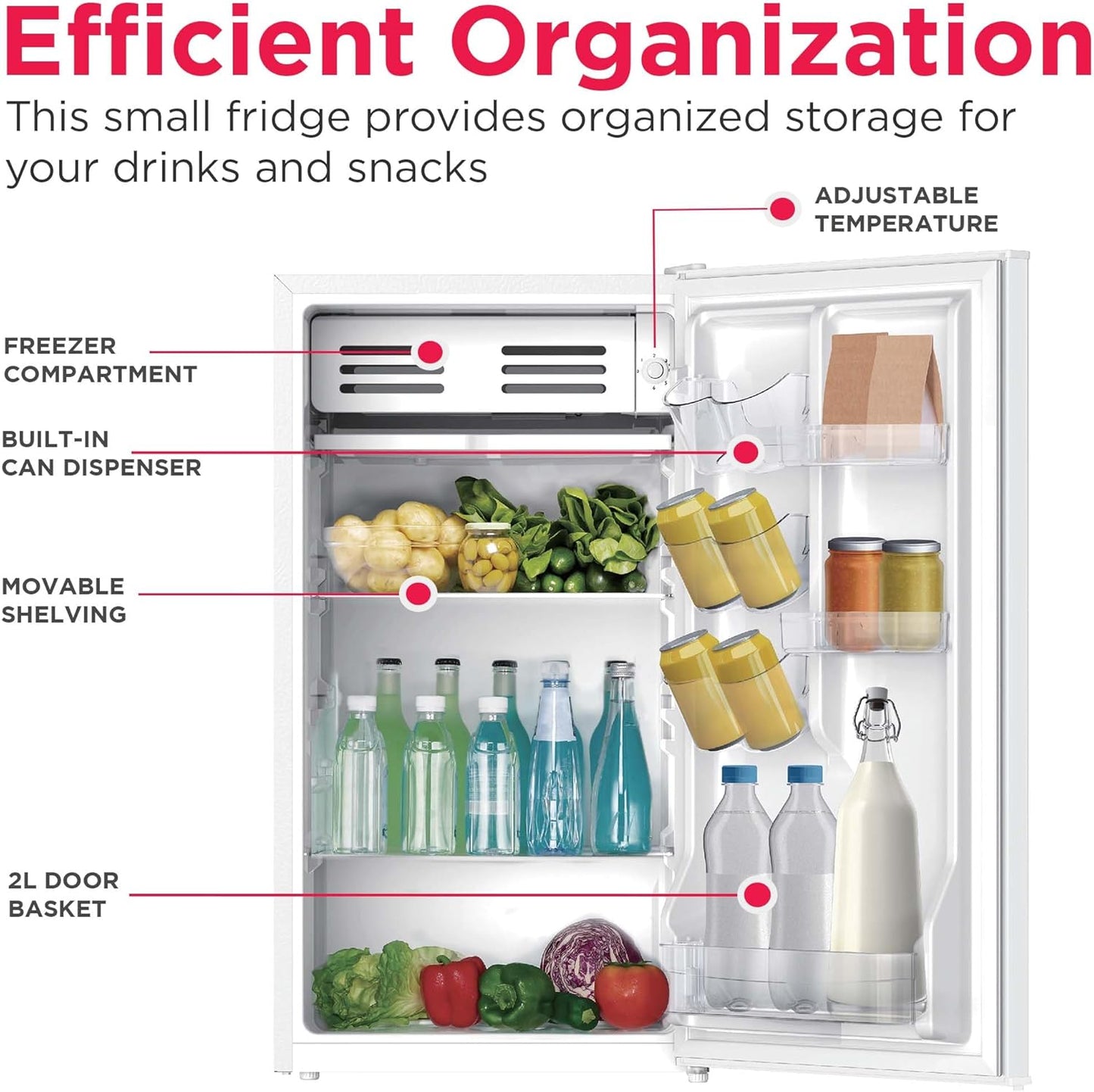 White Frigidaire mini fridge  & freezer compartments - with a dry-erase front featuring handwritten reminders and a smiley face, ideal for dorms.