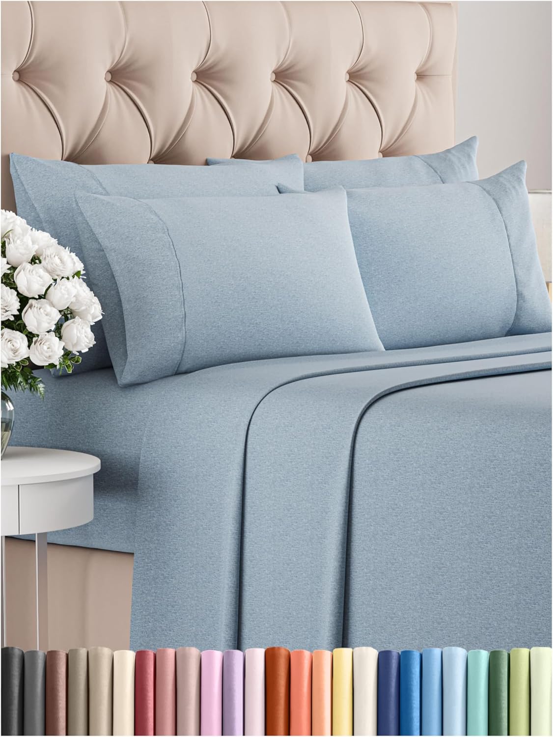 dorm bedding 4-piece sheet set in blue