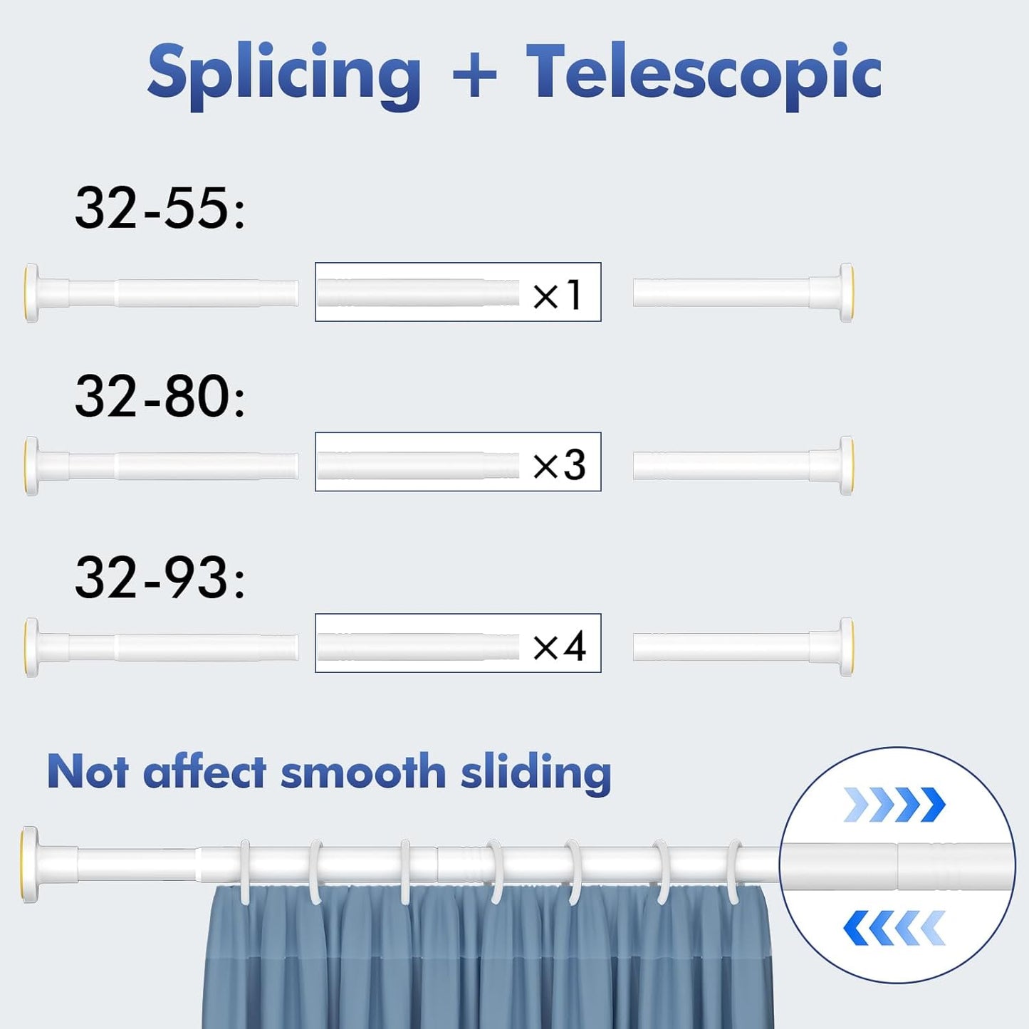CURTAINS: No Drill Tension Rod (Color Options)