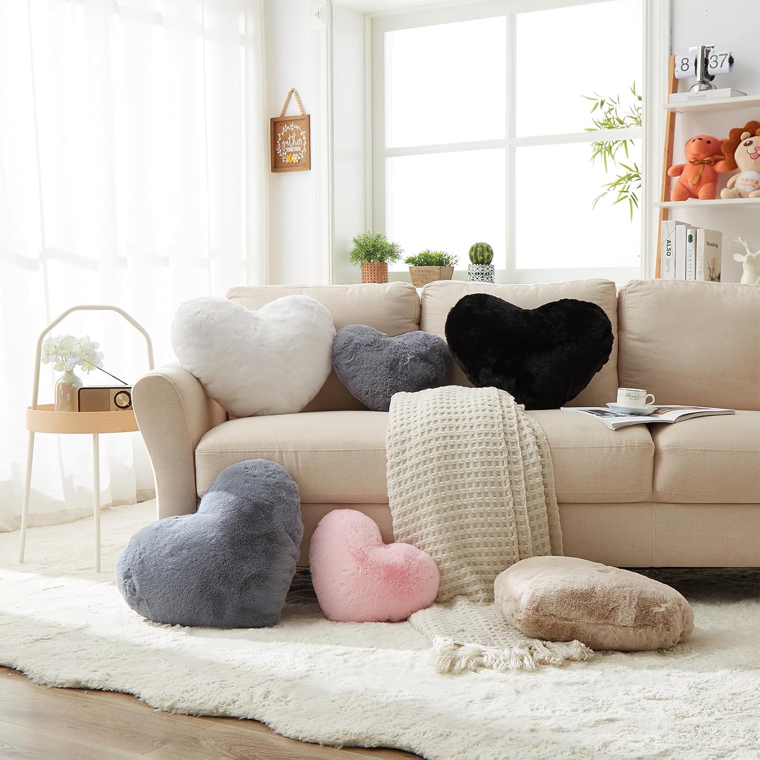 dorm decor heart pillow