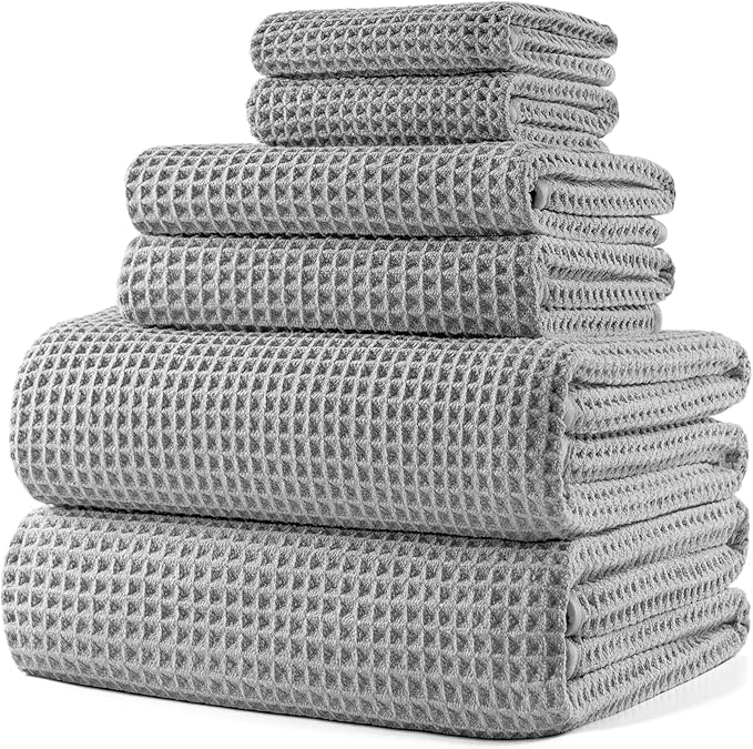 TOWEL: Microfiber Waffle 6-Piece Set