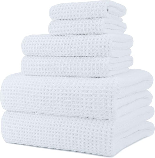 TOWEL: Microfiber Waffle 6-Piece Set