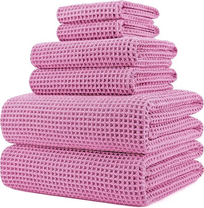 TOWEL: Microfiber Waffle 6-Piece Set