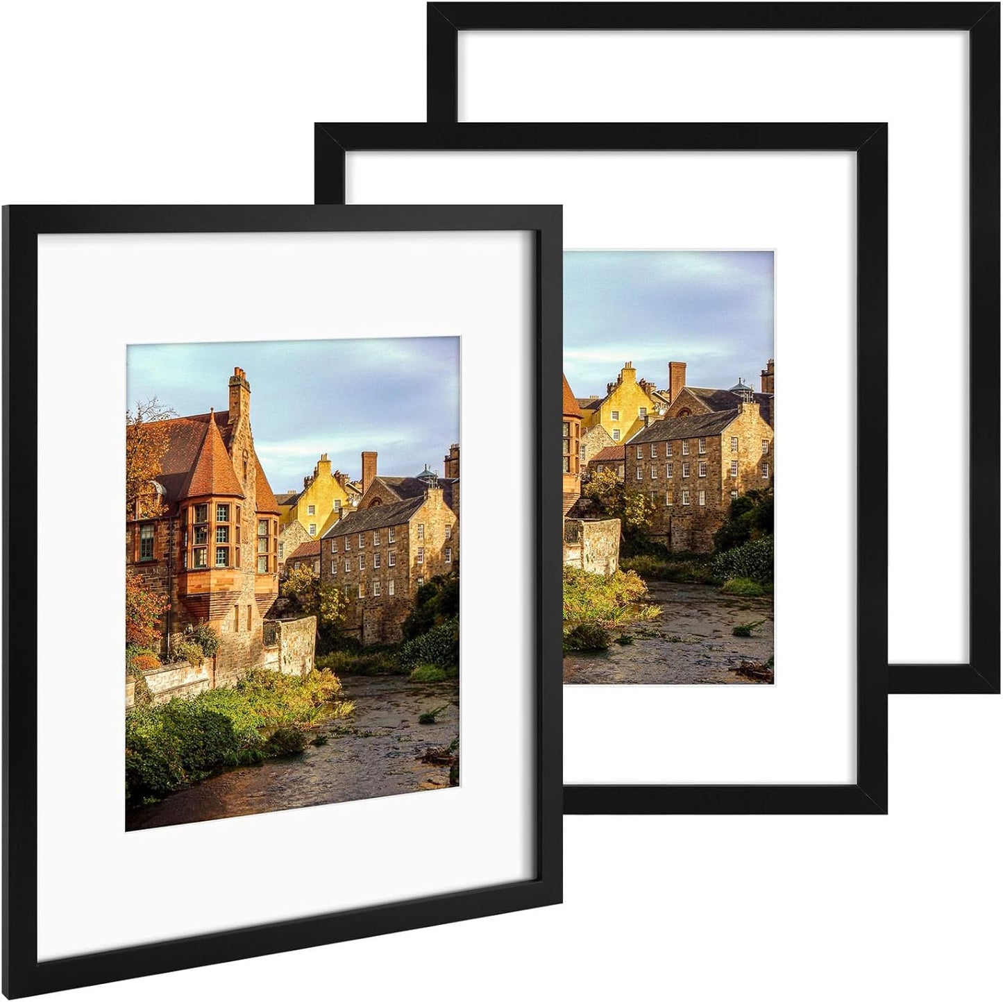 Three black poster frames for dorm decor
