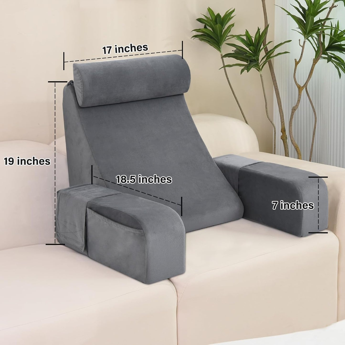Adjustable dorm backrest pillow husband