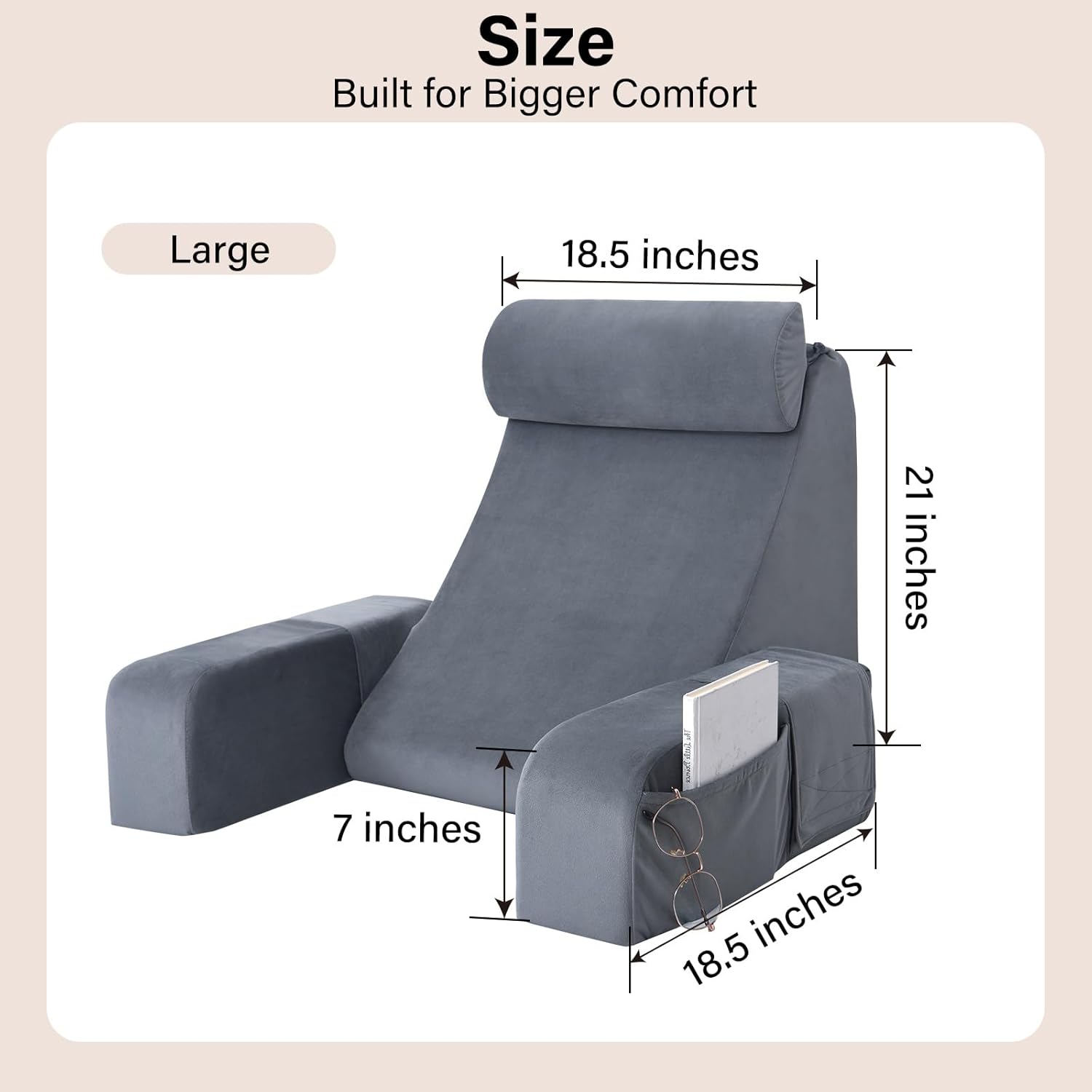 Adjustable dorm backrest pillow husband