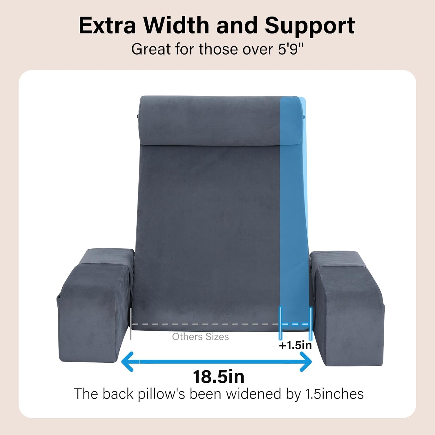 Adjustable dorm backrest pillow husband