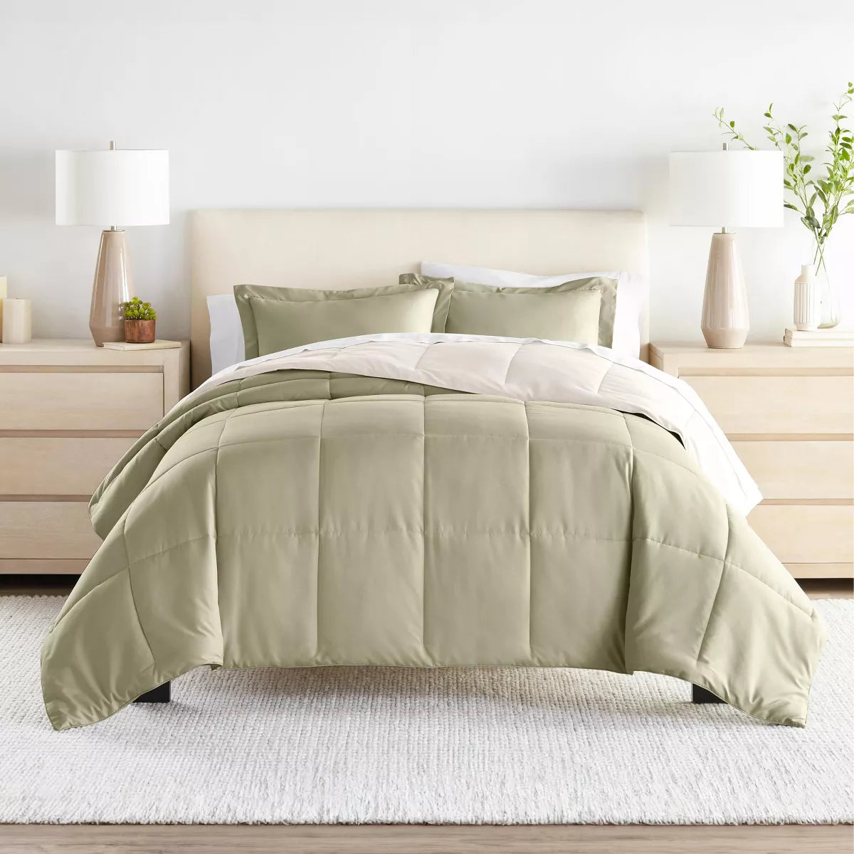 Target reversible comforter set in sage